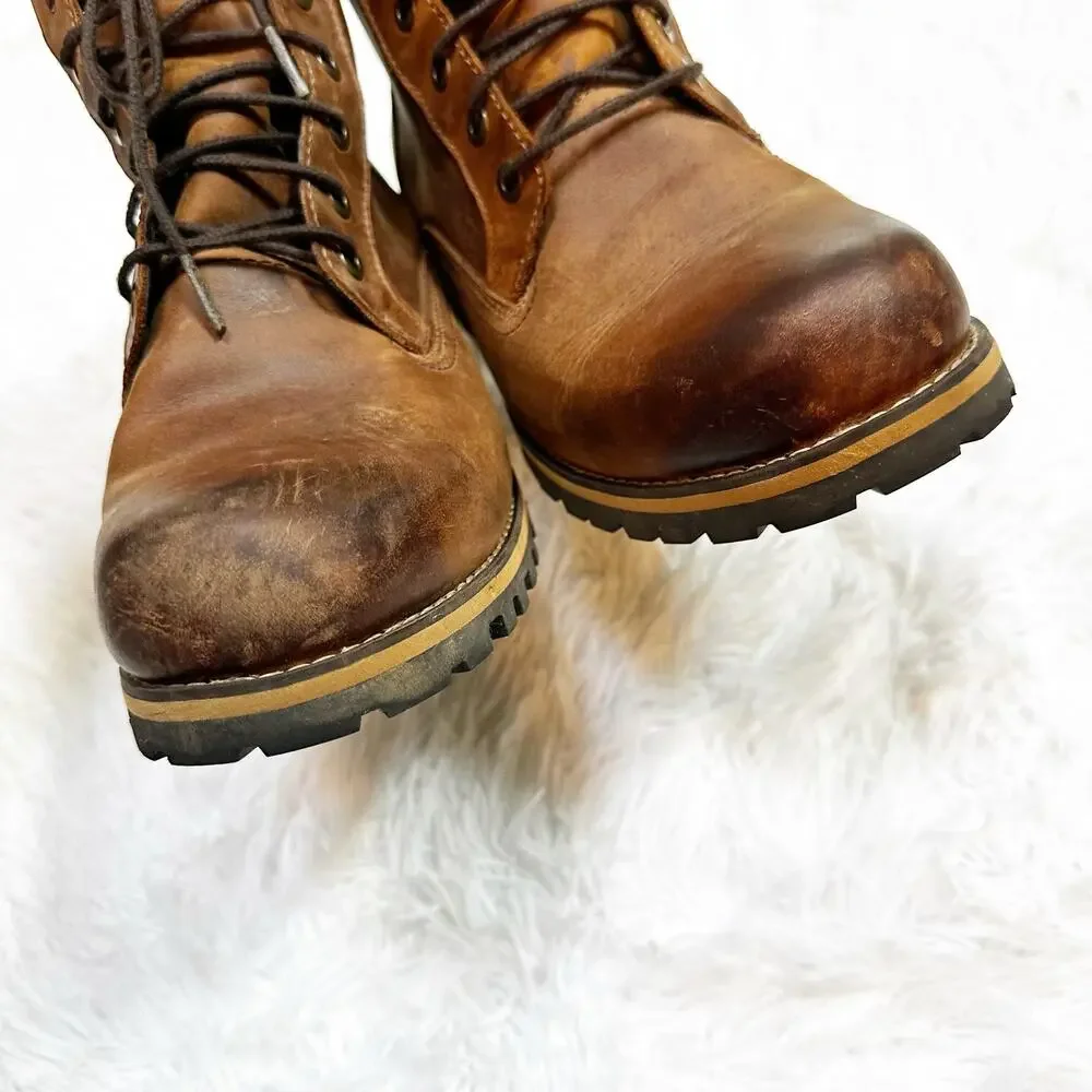 Timberland Men's Premium Waterproof Leather Boots Brown US 10.5 Hiking Work